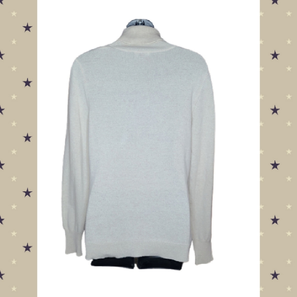 PRIVE 100% CASHMERE  TURTLENECK SWEATER SIZE L - Picture 3 of 4